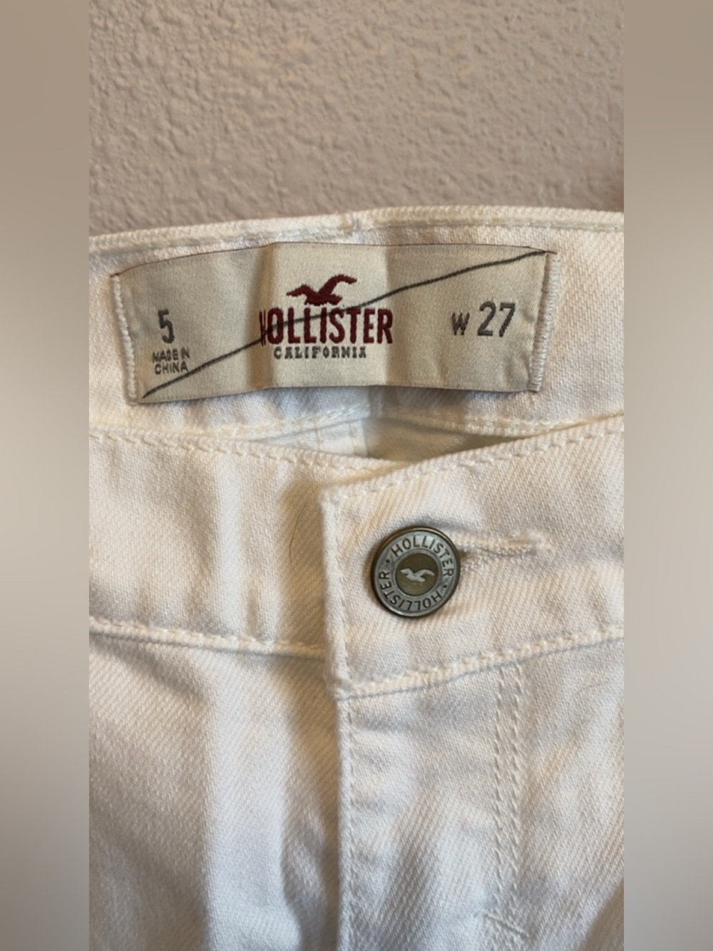 Hollister White Denim Jeans - Size 5 W27